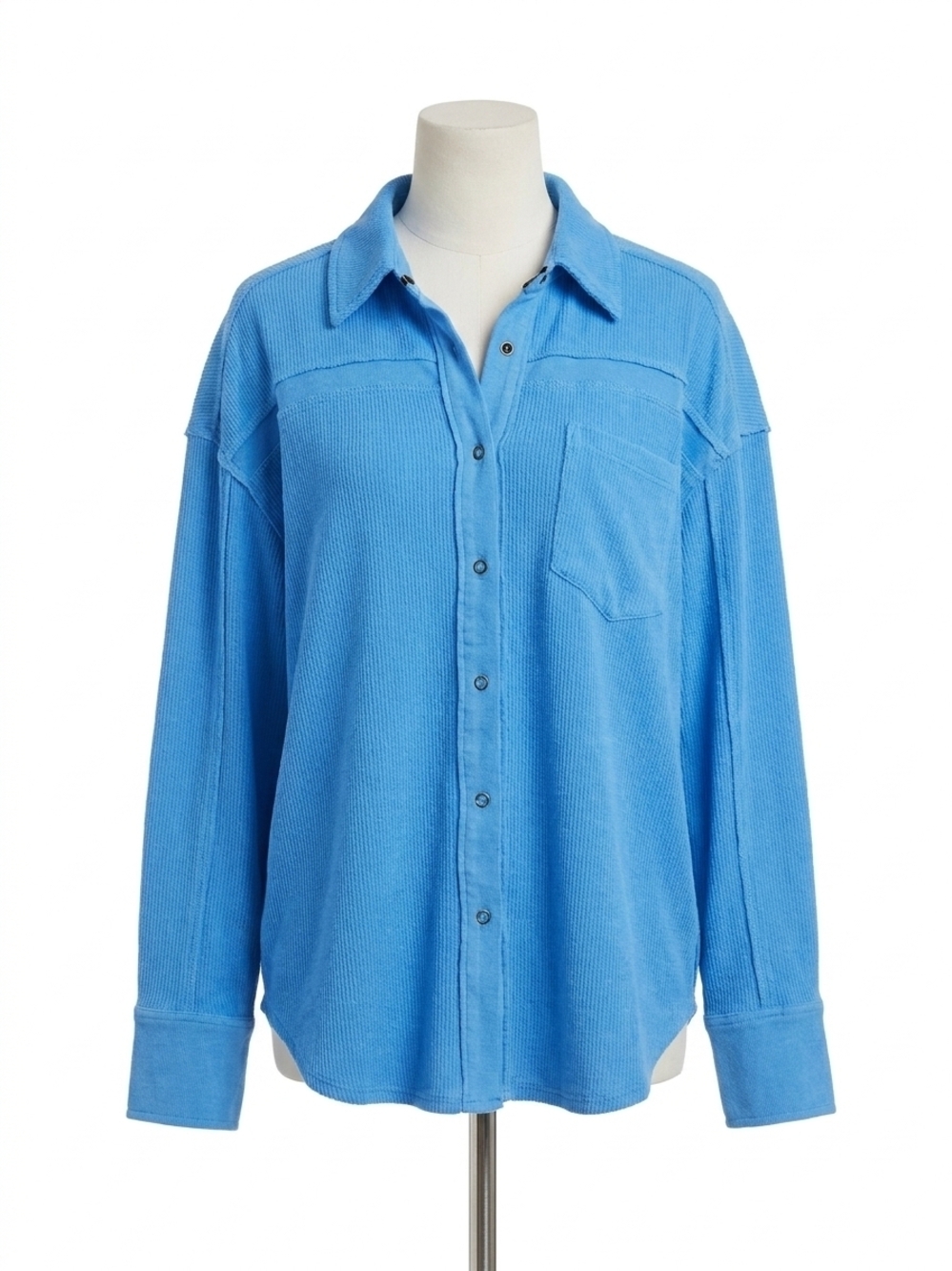 NEW DAVI & DANI washed button down shirt in light blue
